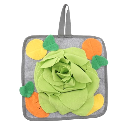 TOGEVAL 1stk Kaninchen-schnüffelpad Hasen-leckerli-Spielzeug Hase Trainingsmatte Miniatur-puppenhaus-kleiderschrank Puzzle-Spielzeug Hundefutternapf Matte Bunte Decke Polarfleece Green von TOGEVAL