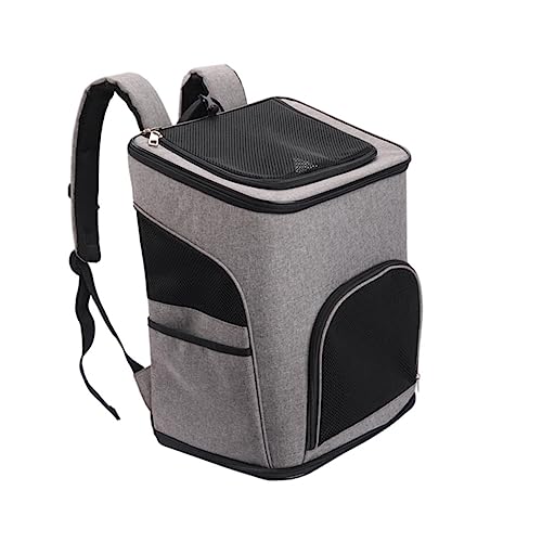 TOGEVAL 1stk Katzenrucksack Rucksackträger Für Katzen Faltbarer Hunderucksack Tragetasche Für Katzen Katzenhütte Hundetaschen Reisetasche Für Welpen Beutel Katzenkäfig Grey Oxford-Stoff von TOGEVAL