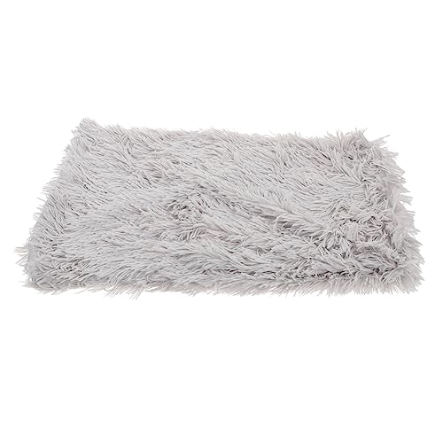 TOGEVAL 1stk Plüsch Haustiermatte Flauschige Hundedecke Haustierbedarf Matte Für Haustierbetten Ausgestopfter Welpe Warmes Hundebett Bauschige Decke Hund Plüschmatte Light Grey Polyester von TOGEVAL