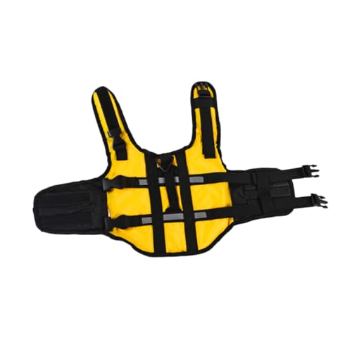 TOGEVAL 1stk Rettungsweste Für Haustiere Rettungsring Für Haustiere Hundeweste Schwimmen Welpe Schwimmen Schwimmwesten Für Welpen Zum Schwimmen Hund Xs-hundekleidung Yellow von TOGEVAL