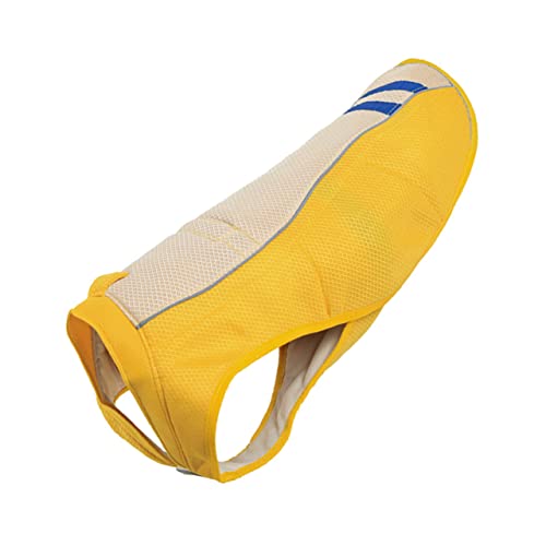 TOGEVAL 1stk Sonnenschutzweste Für Haustiere Kühlanzug Für Haustiere Im Sommer Outdoor-Weste Kühlweste Für Hunde Sonnenschutzanzug Für Haustiere Hundekühler Welpenkleidung Polyester Yellow von TOGEVAL