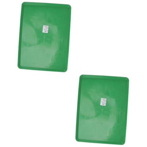 TOGEVAL 2 STK Haustiertoilette Kistentablett Ersatz Für Die Hundehütte Kotschale Für Haustiere Kaninchen Bettpfanne Hundehütte Pfanne Kleines Tier Bettpfanne Hundebox Tablett Green Plastik von TOGEVAL