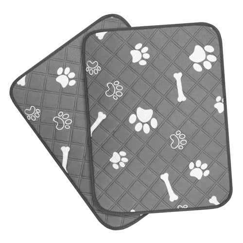 TOGEVAL 2 STK Hunde-wickel Polster PIPI-Pads Für Hunde Töpfchenunterlage Für Hunde Welpen Pads PIPI-pad Für Hunde Töpfcheneinlagen Für Hunde Hunde-PIPI-Pads Grey Polyester von TOGEVAL