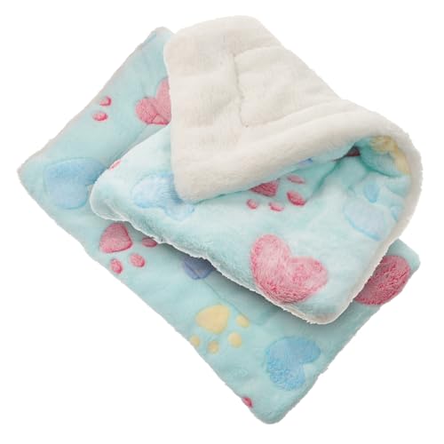 TOGEVAL 2PCs Hamster Chinchilla Bett Gemütliche Fleece Warm Pad Tragbare Haustier Nest für Winter von TOGEVAL