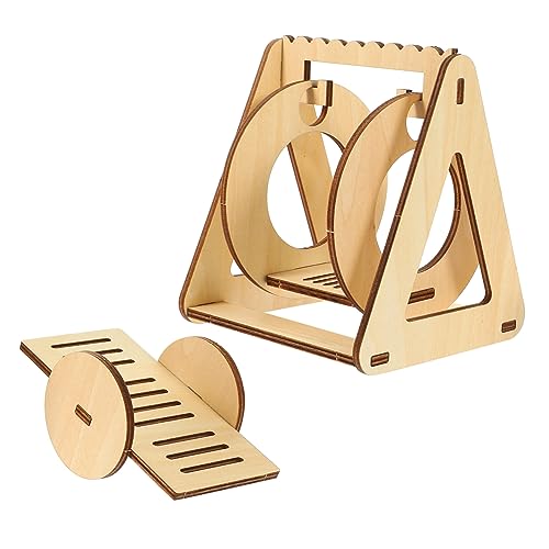 TOGEVAL 2 Stück Holz Hamster Spielzeug DIY Hamster Wippe Hamsterkäfig Versorgung Holz DIY Hamster Spielplatz Dekor von TOGEVAL