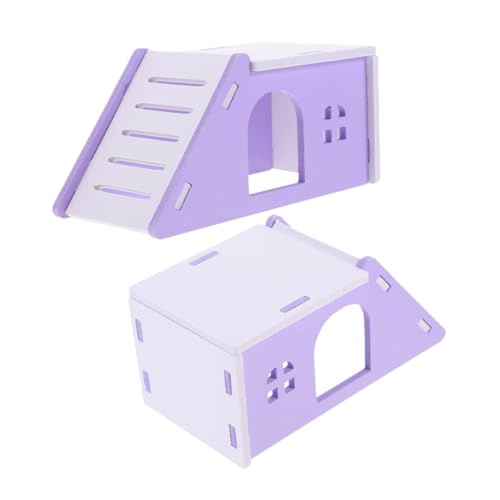 TOGEVAL 2St Hamsterbett hamsterhaus Hamster Spielplatz Hamster Spielhaus Hamster Schlafhöhle Hamster Versteckspiel Hamsterverstecke Hamsterversteck im Käfig entzückendes Rattenversteck PVC von TOGEVAL