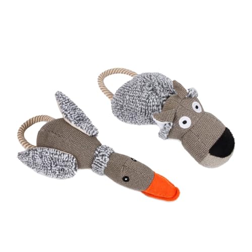 TOGEVAL 2St Hund Plüschtier Kauspielzeug Hundespielzeug Plüsch Hund quietschendes Spielzeug Welpe Interactive Dog Toys Dog chew Toy Geräuschspielzeug für Haustiere Soundspielzeug für Hunde von TOGEVAL