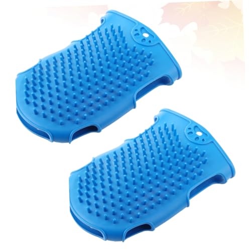 TOGEVAL 2St Massagehandschuhe pet Bath Brush pet Supplies Massagebürste reinigen Handschuh zum Entfernen von Tierhaaren Badehandschuhe für Haustiere Körpermassagegerät für Haustiere Green von TOGEVAL