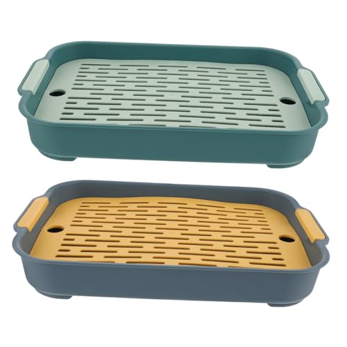 TOGEVAL 2pcs Bunny Wurf Box Töpfchen Trainer Dicht Haustiere Toilette Für Guinea Pig von TOGEVAL