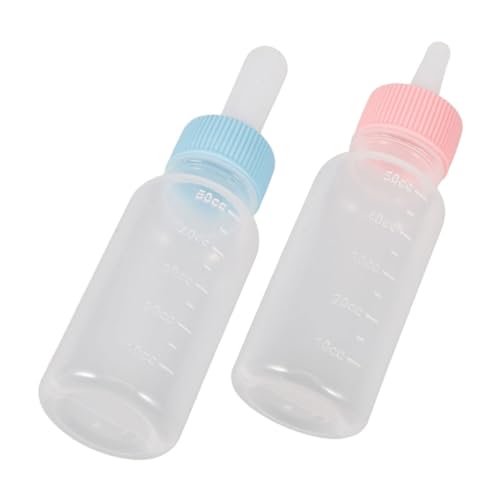 TOGEVAL 2st Pet-Flasche Ziegenfutterflasche Futterspender Für Kätzchennahrung Haustierflasche Kätzchen Milchflasche Kälberflasche Flasche Für Neugeborene Kätzchen Tiere Babyflasche Pp von TOGEVAL