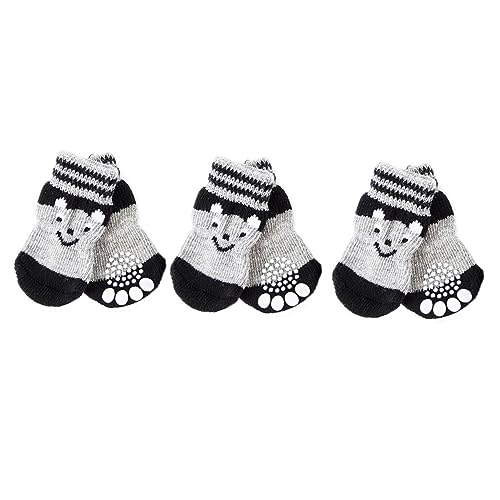 TOGEVAL 3 Paar Hundeschuhsocken Outdoor Socken Thermosocken Haustiersocken Hundestiefelsocken Für Hunde Haustierstiefel Welpen Innenschuhe rutschfeste Hundesocken von TOGEVAL