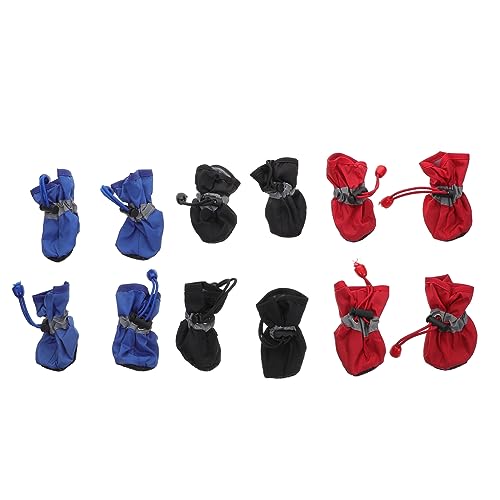 TOGEVAL 3 Sets Haustier Hundestiefel Haustier Regenstiefel Hunde Regenstiefel Welpen Regenstiefel Outdoor Schuhe Für Haustiere Hunde Schneestiefel Resistente Welpenschuhe VIP von TOGEVAL