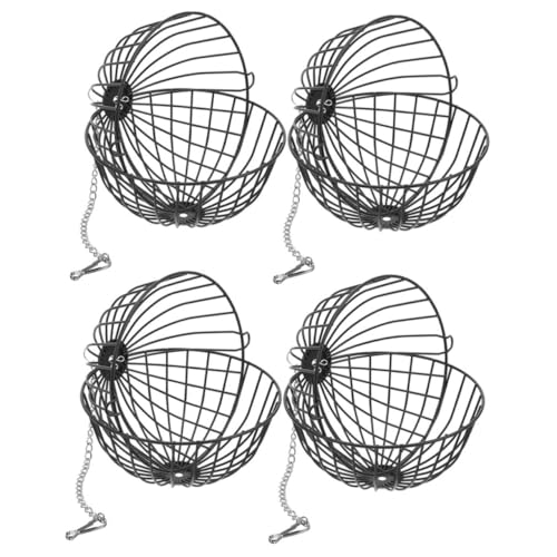 TOGEVAL 4 Stück Hamsterkäfig Hamsterball kleintierspielzeug Futterstelle für Kaninchen Kaninchengras-Futterball Meerschweinchen Heu Häschen-Feeder Hasen-Futterbälle Rostfreier Stahl von TOGEVAL