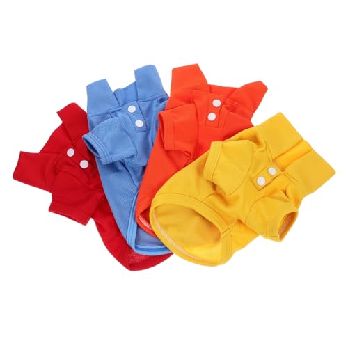 TOGEVAL 4 Stück Haustier-Hunde-T-Shirt Kühlendes Bandana für Hunde PIPI-Pads für Hunde Hunde-Papa-Shirt züchten Animal Costume hundemantel entzückende hundekleidung Hundeshirt Baumwolle von TOGEVAL