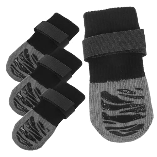 TOGEVAL 4 Stück Haustier Socken Pfote Atmungsaktive Socken Für Haustiere Kompakte Hundesocken Haustiersocken Tragbare Warme Socken Tragbare Hundesocken Socken Für Hund Welpenbedarf Nylon von TOGEVAL