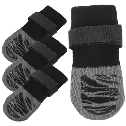 TOGEVAL 4 Stück Haustier Socken Pfote Hundesocke Tragbare Warme Socken Austauschbare Warme Socken Katzenstiefel Für Katzen Kompakte Haustiersocken Hundezubehör Socken Für Hund Nylon von TOGEVAL