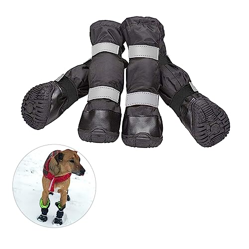 TOGEVAL wasserdichte Hundeschuhe für Hunde 4 Stück Hundestiefel Pfoten-Leggings Größe XS Haustierschuhe für Regen und Schnee von TOGEVAL