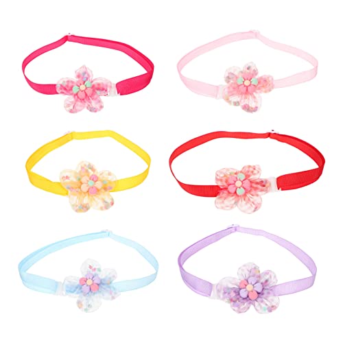 TOGEVAL 6st Haustier Katze Hund Fliege Blumen-katzenhalsband Katzenhalsbandverzierung Haustierkostümzubehör Blumenhalsband Für Welpen Kleine Hundehalsbänder Hundehalsband Polyester von TOGEVAL