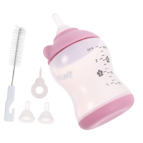 TOGEVAL 80ml Haustier Fütterungsflasche Set Für Welpen Und Kätzchen 5 Teiliges Set Ideal Für Die Fütterung Von Kleinen Haustieren Pflegezubehör Für Haustiere von TOGEVAL