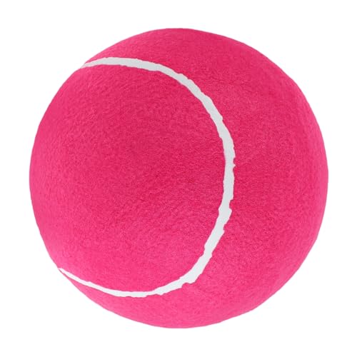 TOGEVAL Aufblasbarer Tennisball Große Hundebälle Riesige Tennisbälle Hundebälle Für Große Hunde Quietschende Tennisbälle Kaubälle Für Hunde Tennisball Für Hunde Hundefußball Gummi Rosy von TOGEVAL