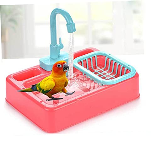 TOGEVAL Automatische Badebox Von Parrot Zubehör Für Die Vogeltränkedusche Wasserhahn Vogelkäfig Kleiner Vogelkäfig Vogelfütterer Zubehör Für Papageienkäfige Papageien-futterspielzeug von TOGEVAL