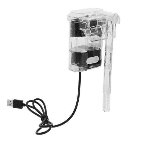 TOGEVAL Box Aquariumfilter USB Wasserfall Aquariumfilter Wandmontierte USB Filtrationsausrüstung Filter Für Aquarien Aquariumpumpe Mit Filter Transparente Abs von TOGEVAL