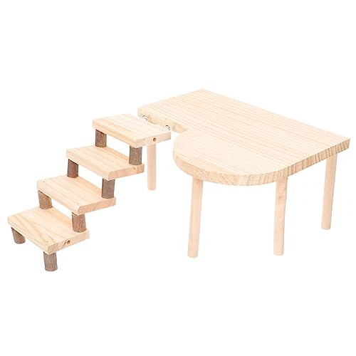 TOGEVAL Chinchilla-Spielzeug aus Holz Hamster treppe Hamster Spielzeug Käfig-Hamster-Spielzeug Chinchilla-Plattform dekoratives Chinchilla-Spielzeug Hamsterspielzeug für den Haushalt von TOGEVAL