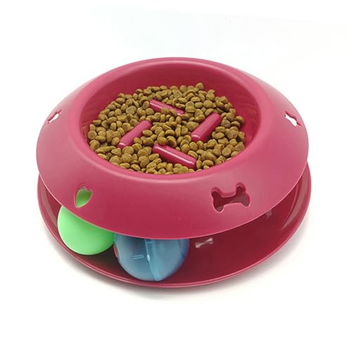 TOGEVAL Futterautomat für Haustiere stoffball Rolling Ball Rollender Ball Langsamer Futternapf für Haustiere Fun Feed Tierfutternapf langsame fütterung für Katzen Slow Feeder für Haustiere von TOGEVAL