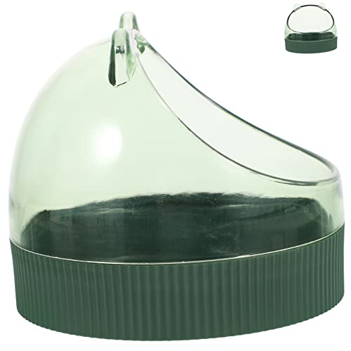 TOGEVAL Futternapf Für Kleintiere Haustierzubehör Chinchilla-schüssel Hamsternapf Für Futter Igel Liefert Wassernapf Für Hamster Transparente Chinchillaschale Hasen-Accessoires Green Acryl von TOGEVAL