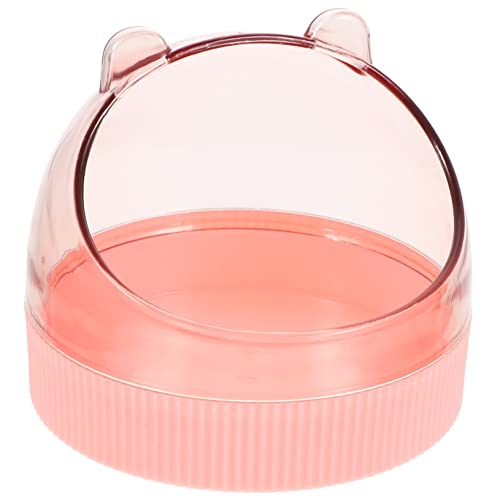 TOGEVAL Futternapf für Kleintiere Hamsterfutter transparente Chinchillaschale Rattenschüssel Hamstertränke Nagetierfutterschale transparente Hamsterschale Hamsterwasser Acryl Rosa von TOGEVAL