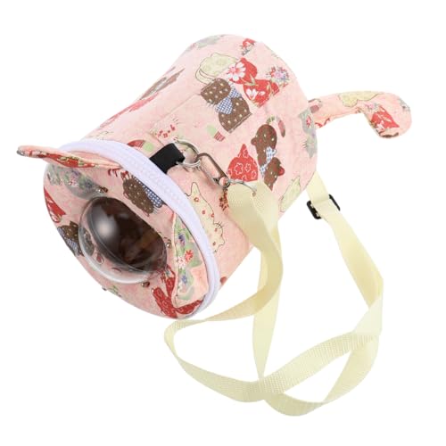 TOGEVAL Hamster Aus Tasche Die Einkaufstasche Reisetaschen Kleine Tragetasche Für Haustiere Hamster-ausgangsbeutel Hamster-Reisetasche Hamstertragetasche Rucksackträger Für Tiere Rosa von TOGEVAL