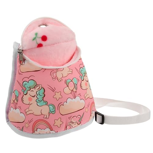 TOGEVAL Hamster Aus Tasche Hamstertasche Hamster-Reisetasche Atmungsaktive Hasentrage Hamster-reisetransporter Reisetasche Für Hamster Kleine Tragetasche Für Haustiere Segeltuch Rosa von TOGEVAL