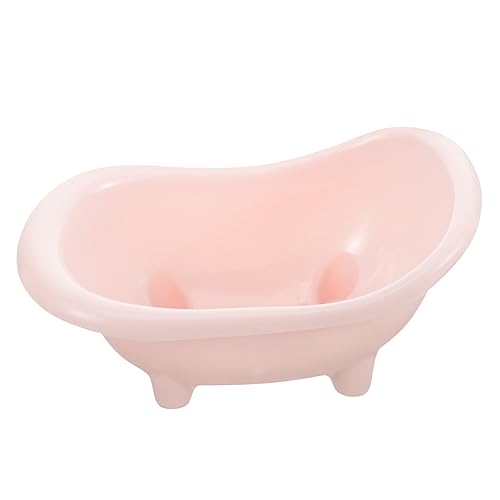 TOGEVAL Hamster Badewanne Hamster Toilette Badewannenhalter Für Meerschweinchen Badewanne Für Haustiere Hamster-sandbad-Fall Meerschweinchen Verstecken Meerschweinchen Sandbad Rosa Plastik von TOGEVAL