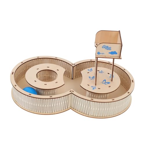 TOGEVAL Hamster Labyrinth Rattenlabyrinth Mäuse Labyrinth Igel-Labyrinth Frettchen Labyrinth Spielzeug Hamster brücke Hamster Spielplatz Haustier Spielzeug Hamster verstecktes hölzern von TOGEVAL