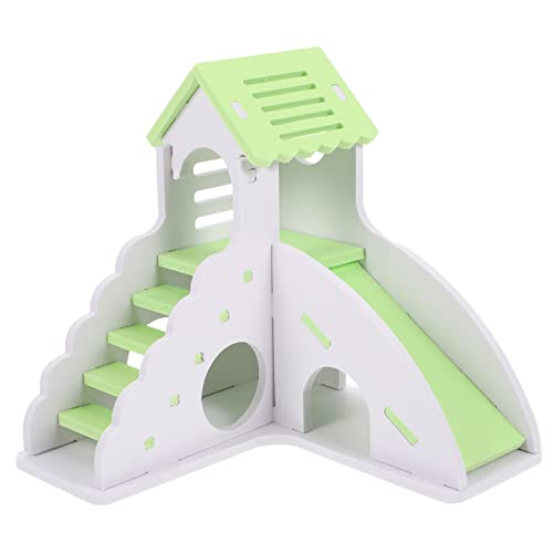 TOGEVAL Hamster-Spielzeug Hamsterbrücke Hamster-Kletterleiter Hamsterhaus verstecken Hamster Spielzeug hamsterspielzeug farbiges Hamsterversteck Haustierfarbenes Nest PVC Light Green von TOGEVAL