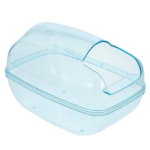 TOGEVAL Hamster Toilette klarer Behälter transparentes Hamsterbecken Badezimmerhaus für kleine Tiere Tierbad Hamster klo Hamster sandbad praktisches Sandbecken Hamster-Badebecken Plastik von TOGEVAL