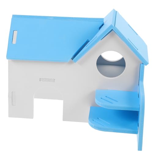 TOGEVAL Hamsterbett Hamster-Spielhaus-Schloss Rattenversteckhütte Kleintierversteckhütte Chinchilla-Versteck Hamsterversteck Hamster käfig Hamster cage Hamsterhütte Hamsterkäfig PVC von TOGEVAL