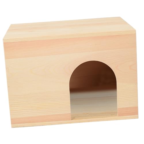 TOGEVAL Hamsterhütte hamsterhaus nagerhaus Holzhaus für Nagetiere Kleintier Versteck Meerschweinchenhaus Meerschweinchen-Nest Hamsterversteck aus Holz Versteck für Waldhamster hölzern von TOGEVAL