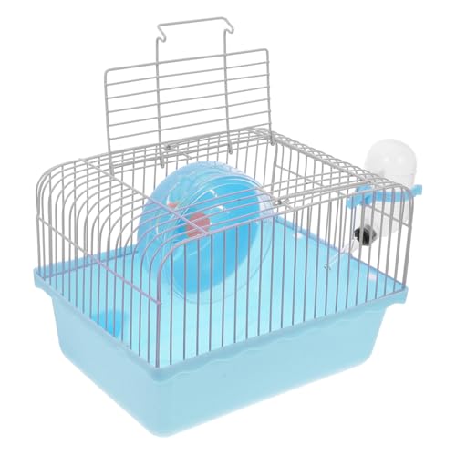 TOGEVAL Hamsterkäfig Hamster Käfig Hamster Reisekäfig Auslaufkäfig für kleine Haustiere Tragbare Transportbox für Hamster Schildkrötenträger für die Reise Tragbarer Hamster-Reisekäfig Abs von TOGEVAL