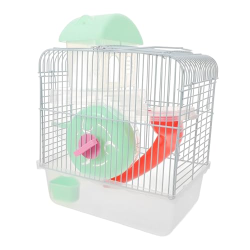 TOGEVAL Hamsterkäfig Hamster Spielzeug hamsterspielzeug Hamster zubehör Kleintierzubehör meerschweinchen käfig spielzeuge großer Rattenkäfig Hamster großer Käfig Plastik Light Green von TOGEVAL