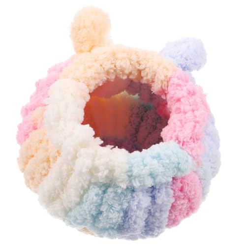 TOGEVAL Hamsternest Hängematte Winterbett kleines Tierbett warmes, gemütliches Rattenbett Hamsterhaus dekoratives Chinchillahaus empfindliches Hamsterversteck Hamsterhütte Plastik Colorful von TOGEVAL