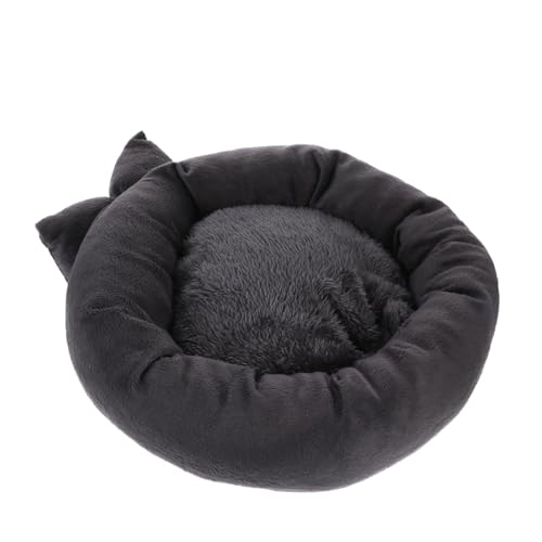 TOGEVAL Hamsternest Kleines Tierbett Plüschtiere Kleines Haustier Warmes Bett Hamster Haustierbett Nest Winter Hamster Kleines Haustierbett Hamsterhaus Hamsterversteck Kurzer Plüsch Grey von TOGEVAL