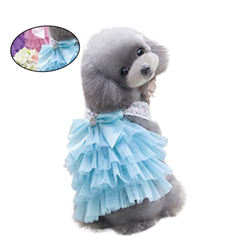 TOGEVAL Haustier Bowknot Kleid Haustier Hunderock Haustier Hunde Tutu Kleid Haustier Hundekleid Haustier Kleidung von TOGEVAL