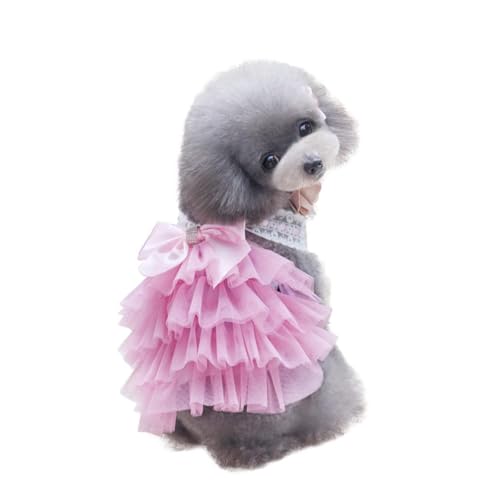 TOGEVAL Haustier Hunde Tutu Kleid Haustier Bowknot Kleid Haustier Hundekleid Haustier Hunderock Haustier Kleidung von TOGEVAL