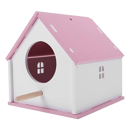 TOGEVAL Haustier Vogelnest zartes Vogelhaus Vogelfutternest Haustier-Vogelhaus Vogelhaus-Dekor Gartenvogel vogelfutterspender vogelfutterhäuschen Vogel Papageienhaus Hausvogelnest PVC Rosa von TOGEVAL