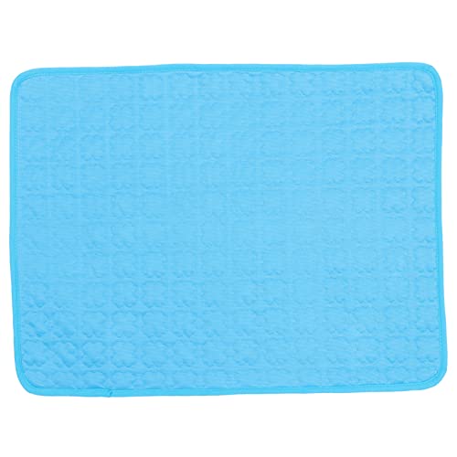 TOGEVAL Haustier kühle Unterlage Hund Haustierhausmatte Kühlung Kühlkissen kühlmatten für Haustiere Cooling mat for Dogs selbstkühlende Decke Tragbare Kühlmatte für Haustiere Stoff Blue von TOGEVAL