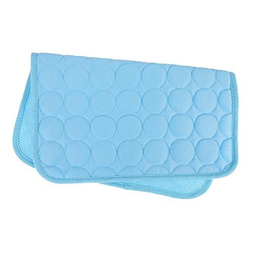 TOGEVAL Haustiermatte Ruhekissen für Haustiere Selbstkühlende Matte für Hunde Kaninchen Gel haustierbett pet Bed katzenbett geschmeidige Katzenmatte Schlafmatte für Haustiere Tuch Blue von TOGEVAL