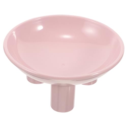 TOGEVAL Haustiernapf pet Water Bowl pet Bowl katzenfutter schüssel näpfe Katzen Dog Bowls cat Bowls Hundenapf Futternapf Futternäpfe für Wohnungskatzen Boden katzennapf Plastik Rosa von TOGEVAL