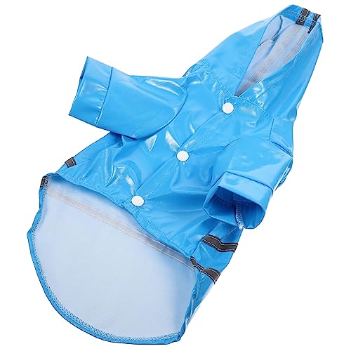 TOGEVAL Hund Regenmantel Hunde-regencape hunderegencape Hunderegenbekleidung Wintermäntel Regenmantel für Hunde Regenjacke Poncho großer Hunderegenmantel Haustierregenmäntel für Hunde Blue von TOGEVAL