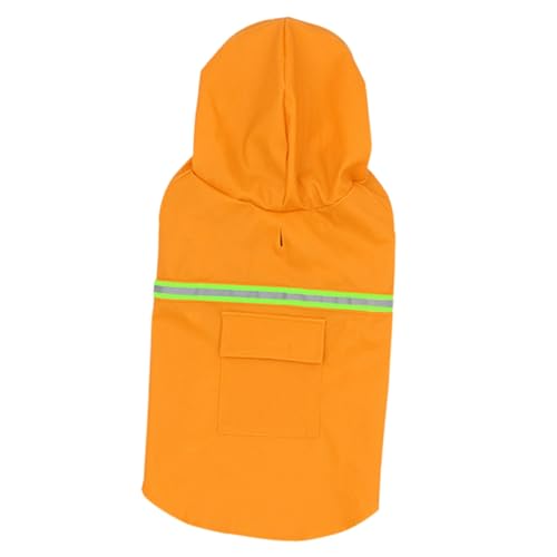 TOGEVAL Hund Regenmantel Hundezubehör Schneeanzug Für Hunde Haustierzubehör Regenjacke Hunderegenmäntel Für Große Hunde Regenponcho Für Hunde Regenmantel Für Hunde Hundeanzug Orange Nylon von TOGEVAL